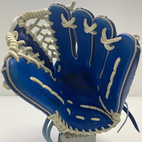 中古品 ミズノ MIZUNO ミズノプロ オーダー 軟式 外野手用グローブ HAGA製 刺繍有り 5328