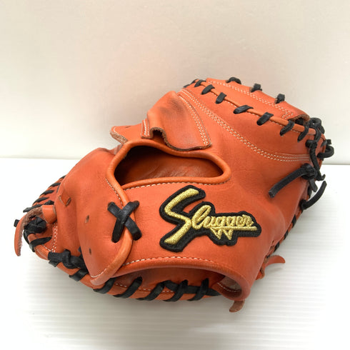 久保田スラッガー KUBOTA SLUGGER 軟式 大人 一般 キャッチャーミット 捕手 グローブ グラブ 右投げ オーダー 中古品 グローブ袋付き 野球 9790