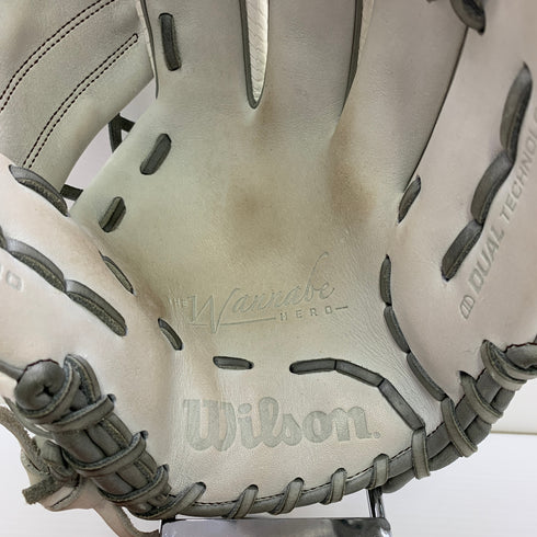 ウィルソン Wilson Wannabe Hero DUAL スネークスキン 軟式 大人 一般 内野手用 グローブ グラブ 右投げ 中古品 野球 1368