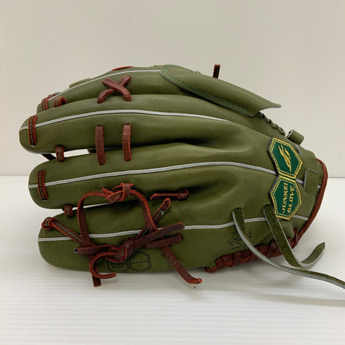 ジュンケイグラブ JUNKEI-GLOVE オリーブカラー 軟式 大人 一般 投手用 グローブ ピッチャー グラブ 右投げ JG-188AR 中古品 グローブ袋付き 野球 6013