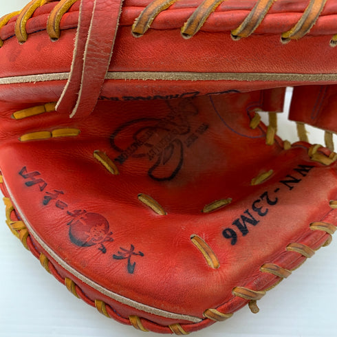 ハタケヤマ HATAKEYAMA WN-23M6 軟式 大人 一般 キャッチャーミット 捕手 グローブ グラブ 右投げ 中古品 グローブ袋付き 野球 8910