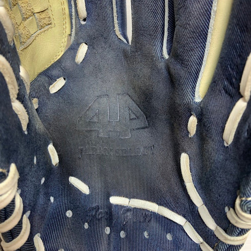 中古品 44 フォーティーフォー デニム 軟式硬式兼用 内野手用グローブ 4646