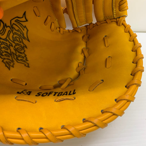 ミズノ MIZUNO S56120 ソフトボール用 大人 一般 ファーストミット 一塁手 グローブ グラブ 右投げ 中古品 野球 9518