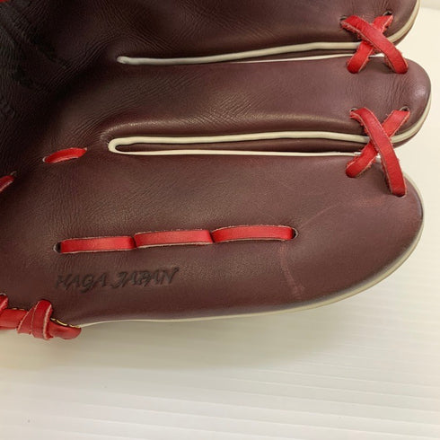 中古品 ミズノ MIZUNO ミズノプロ 硬式 投手用オーダーグローブ HAGA 刺繍有り 5617