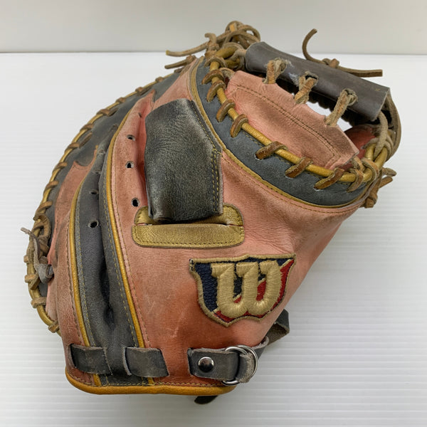 ウィルソン Wilson ワナビーヒーロー 軟式 大人 一般 キャッチャーミット 捕手 グローブ グラブ 右投げ RHPSTZ 中古品 野球 6802