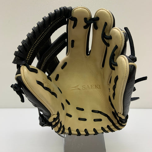 サエキ SAEKI 硬式軟式兼用 内野手用 グローブ グラブ 右投げ 中古品 グローブ袋付き 野球 9131