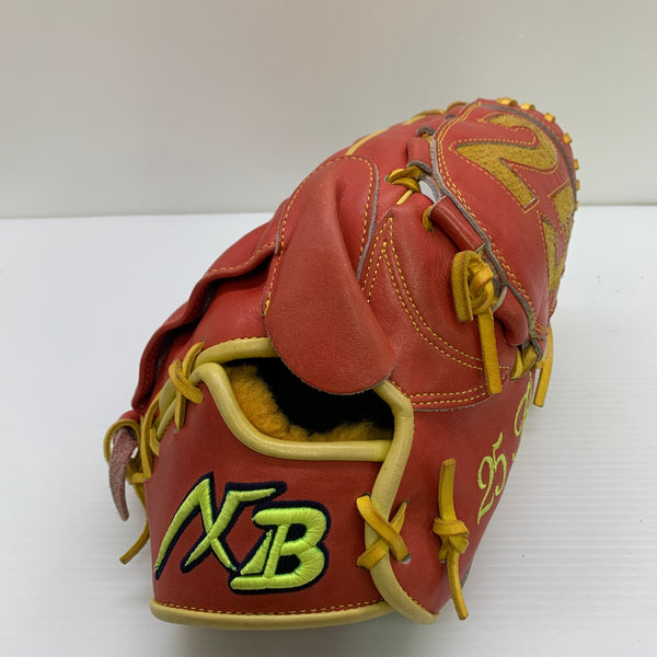 アクセフ×ベルガード 軟式 大人 一般 投手用 グローブ ピッチャー グラブ 右投げ 中古品 野球 1269