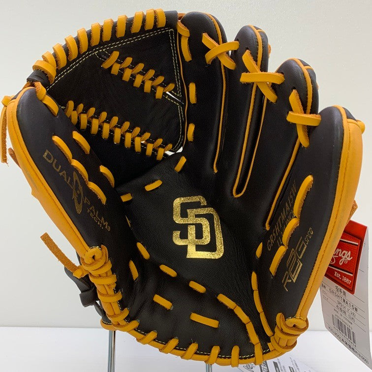 Rawlings - ローリングス Rawlings ハイパーテック 軟式 投手用グローブ GR5HTMA15W パドレス 5546 ローリングス Rawlings ハイパーテック 軟式 投手用グローブ