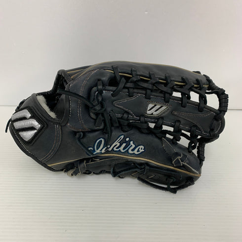 ミズノ MIZUNO イチローモデル ビッグM 耕作印 軟式 大人 一般 外野手用 グローブ グラブ 右投げ 中古品 野球 7715