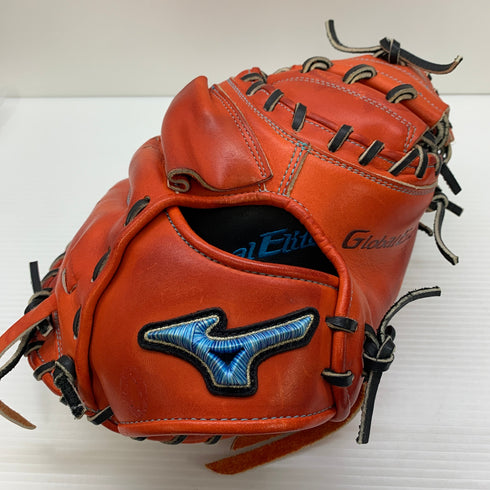 ミズノ MIZUNO グローバルエリート 軟式 大人 一般 キャッチャーミット 捕手 グローブ グラブ 右投げ 中古品 野球 7386