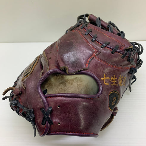 ゼット ZETT プロステイタス PROSTATUS 軟式 大人 一般 キャッチャーミット 捕手 グローブ グラブ 右投げ オーダー 中古品 グローブ袋付き 野球 8565