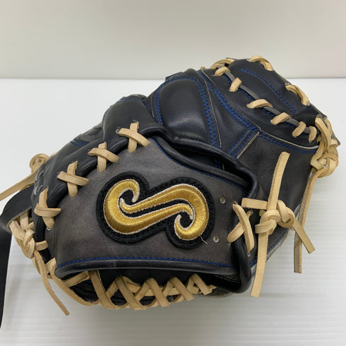 カナメ 要 KANAME C100 硬式 大人 一般 キャッチャーミット 捕手 グローブ グラブ 右投げ 中古品 グローブ袋付き 野球 9354