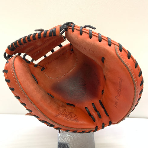 久保田スラッガー KUBOTA SLUGGER 軟式 大人 一般 キャッチャーミット 捕手 グローブ グラブ 右投げ オーダー 中古品 グローブ袋付き 野球 9790