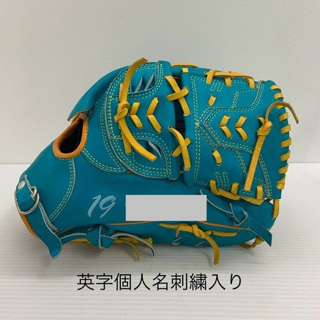 中古品 ゼット ZETT プロステイタス オーダー 軟式 投手用グローブ BRGPRO 刺繍入り 3912