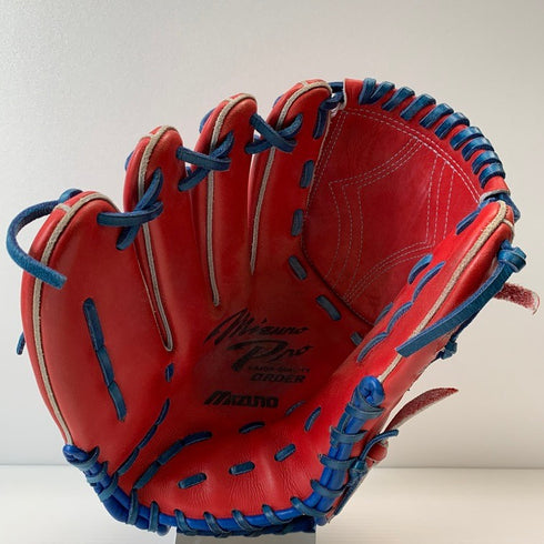 中古品 ミズノ MIZUNO ミズノプロ 軟式 投手用オーダーグローブ 左投げ 刺繡有り 5102