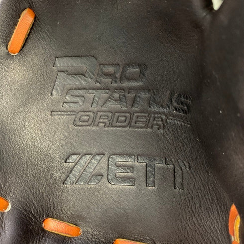 中古品 ゼット ZETT プロステイタス オーダー 軟式 内野手用グローブ 296型 バンぶる君刺繍有り 5403