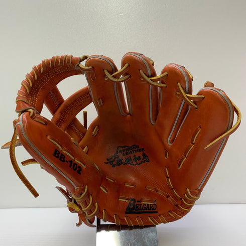 BELGARD 硬式 大人 一般 内野手用 グローブ グラブ 右投げ BBー102 中古品 野球 6051