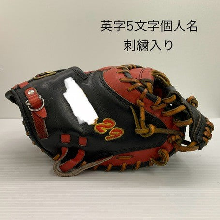 中古品 ゼット ZETT プロステイタス 軟式 オーダー キャッチャーミット 刺繍有り 4023