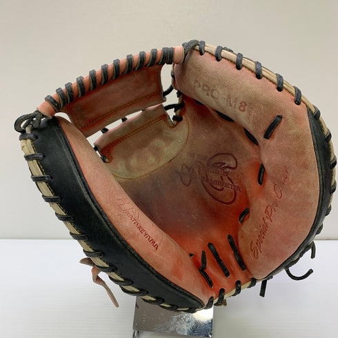 ハタケヤマ HATAKEYAMA PRO-M8 軟式 大人 一般 キャッチャーミット 捕手 グローブ グラブ 右投げ 中古品 野球 9901