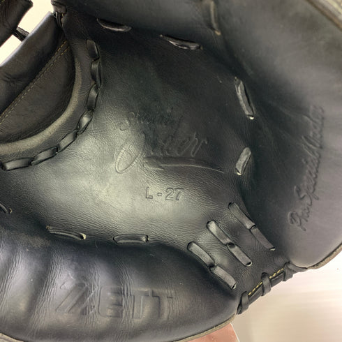 ゼット ZETT L-27 軟式 大人 一般 キャッチャーミット 捕手 グローブ グラブ 右投げ オーダー 中古品 野球 9710