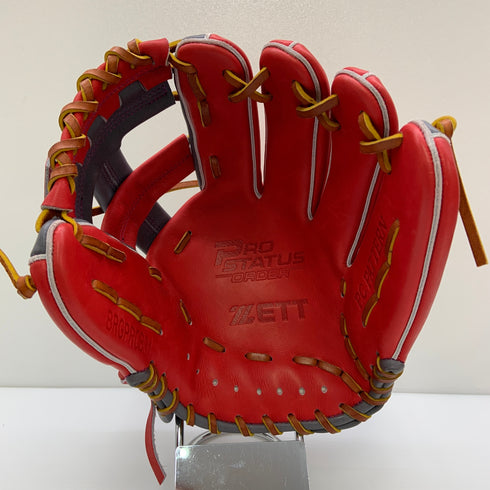 ゼット ZETT プロステイタス PROSTATUS BRGPROB31 軟式 大人 一般 内野手用 グローブ グラブ 右投げ オーダー 中古品 グローブ袋付き 野球 8666