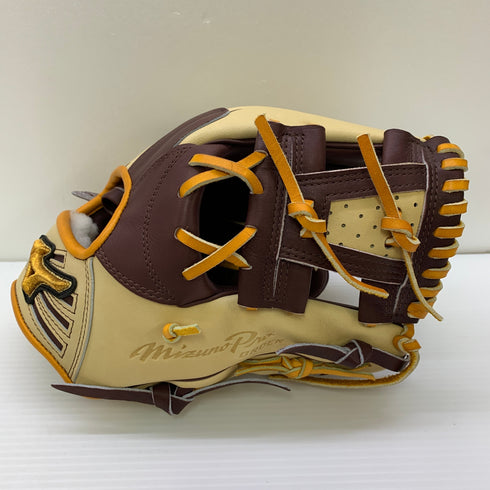 ミズノ MIZUNO ミズノプロ mizunopro HAGAJAPAN 軟式 大人 一般 内野手用 グローブ グラブ 右投げ オーダー 中古品 箱・グローブ袋付き 野球 1112