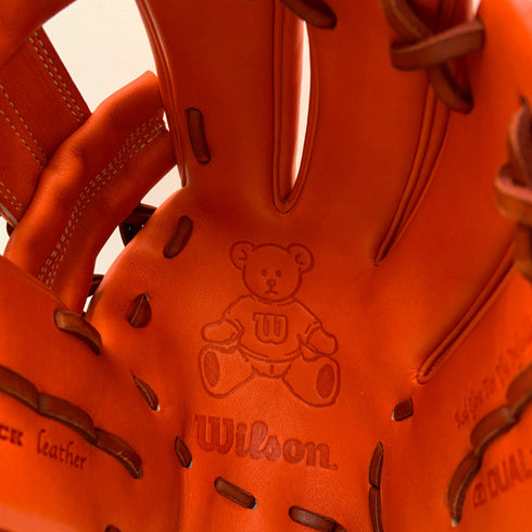 ウィルソン Wilson ウィルソンスタッフ Wilson Staff ウィルソンベア HWL87H 硬式 大人 一般 内野手用 グローブ グラブ 右投げ 中古品 グローブ袋付き 野球 8392