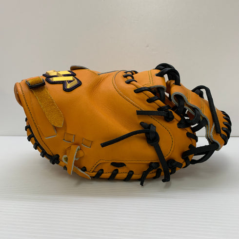 ハタケヤマ HATAKEYAMA 硬式 大人 一般 キャッチャーミット 捕手 グローブ グラブ 右投げ K-M9by 中古品 野球 7081