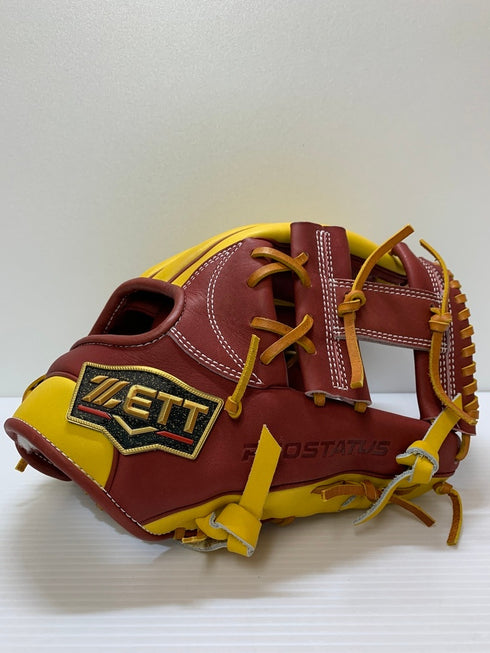 中古品 ゼット ZETT プロステイタス 限定 軟式 内野手用グローブ BRGB30766L 今宮型 3770