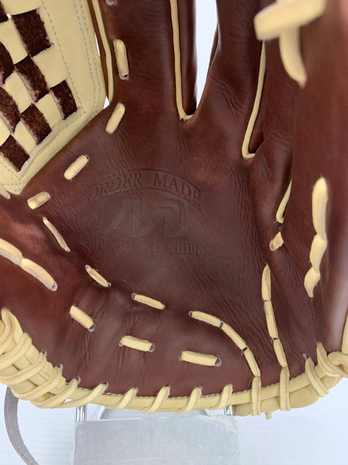 中古品 アサダスポーツ オーダー 硬式 内野手用 グローブ 刺繍入り 3877