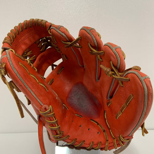 ハイゴールド HI-GOLD 硬式 大人 一般 内野手用 グローブ グラブ 右投げ 中古品 刺繡入り 野球 9594