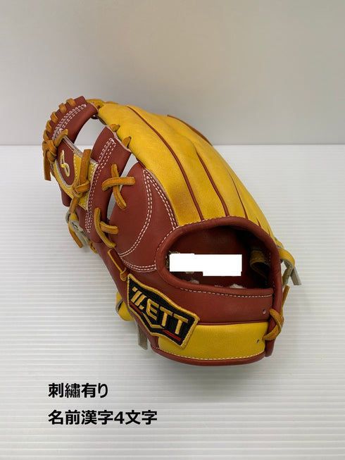 中古品 ゼット ZETT プロステイタス オーダー 軟式 内野手用グローブ BRGPRO 刺繡有り 左投げ 3679