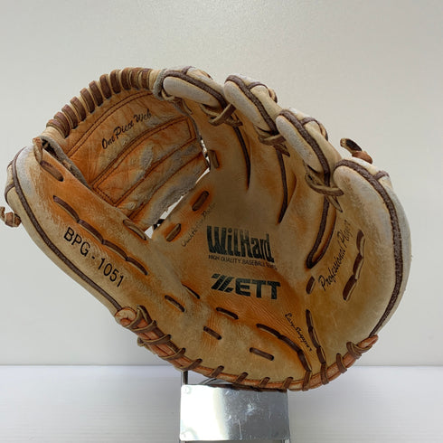 ゼット ZETT WillHard 硬式 大人 一般 内野手用 グローブ グラブ 右投げ BPG-1051 中古品 野球 6428