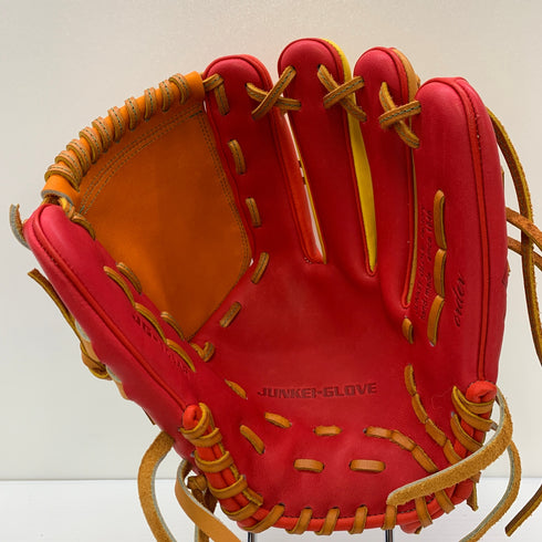 ジュンケイグラブ オーダー 軟式 大人 一般 内野手用 グローブ グラブ 右投げ JG-103AR 中古品 グローブ袋付き 野球 6257