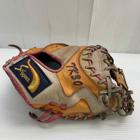 久保田スラッガー KUBOTA SLUGGER 軟式 大人 一般 キャッチャーミット 捕手 グローブ グラブ 右投げ 中古品 野球 5853