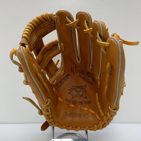 ミズノ MIZUNO ミズノプロ ワールドウィン 赤カップ 復刻 硬式 大人 一般 内野手用 グローブ グラブ 右投げ 1AJGH98118 中古品 野球 6602