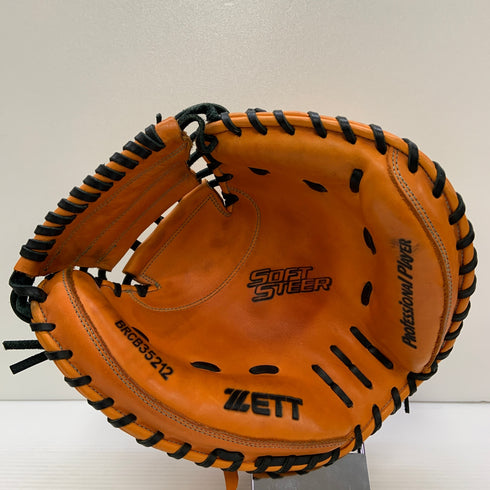 ゼット ZETT SOFT STEER ソフトボール用 大人 一般 キャッチャーミット 捕手 グローブ グラブ 右投げ BRCB35212 中古品 野球 7791