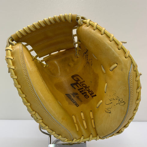 ミズノ MIZUNO グローバルエリート Global Elite HG10 硬式 大人 一般 キャッチャーミット 捕手 グローブ グラブ 右投げ 中古品 野球 9361