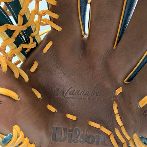 ウィルソン Wilson ワナビーヒーロー 軟式 大人 一般 オールラウンド グローブ グラブ 右投げ RHW95F 中古品 野球 6327