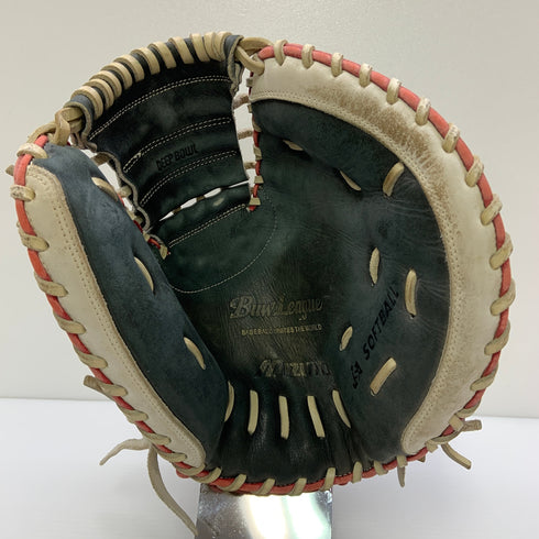 ミズノ MIZUNO S53100 ソフトボール用 大人 一般 キャッチャーミット 捕手 グローブ グラブ 右投げ 中古品 野球 8928