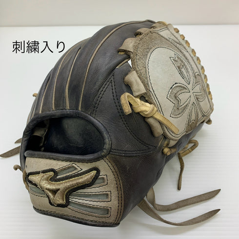 ミズノ MIZUNO グローバルエリート 硬式 大人 一般 内野手用 グローブ グラブ 右投げ オーダー 耕作印 中古品 野球 8238