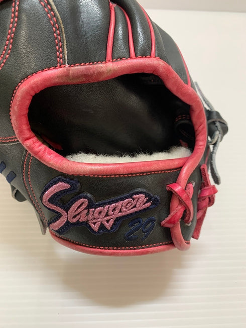 中古品 久保田スラッガー KUBOTA SLUGGER オーダー 硬式 内野手用グローブ 刺繡有り 左投げ 3633