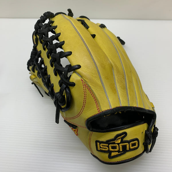 イソノ ISONO 硬式 大人 一般 外野手用 グローブ グラブ 左投げ 中古品 グローブ袋付き 野球 8265