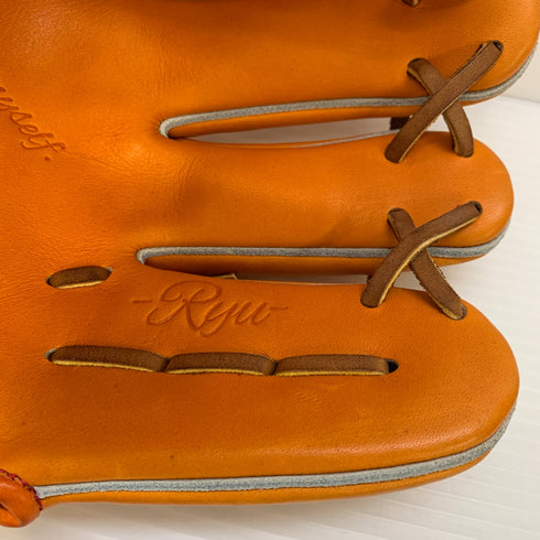 リュウ RYU 硬式 大人 一般 内野手用 グローブ グラブ 右投げ 401型 中古品 野球 6756