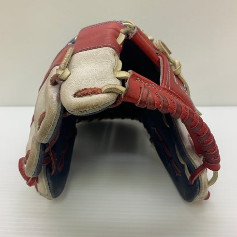アディダス adidas GLJ62 トリコロールカラー 軟式 大人 一般 内野手用 グローブ グラブ 左投げ 中古品 グローブ袋付き 野球 9279