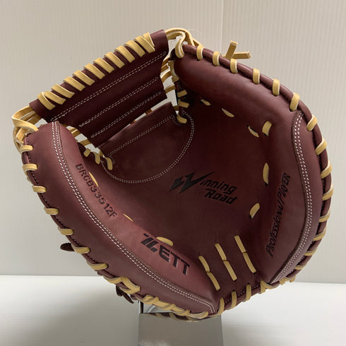 ゼット ZETT ウイニングロード 軟式 大人 一般 キャッチャーミット 捕手 グローブ グラブ 右投げ BRCB33512F タグ付き 野球 7671
