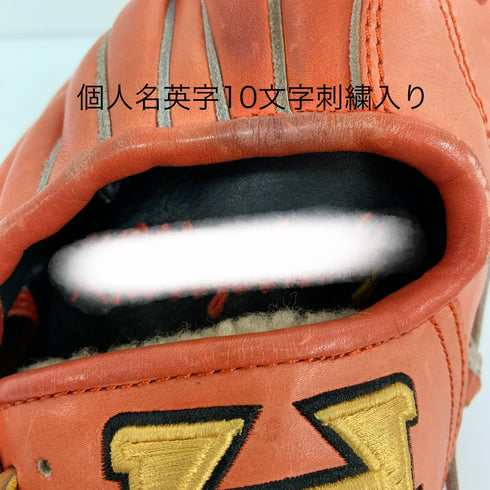 ハイゴールド HI-GOLD 硬式 大人 一般 内野手用 グローブ グラブ 右投げ 中古品 刺繡入り 野球 9594