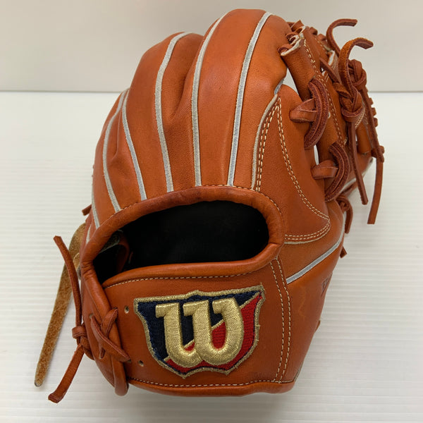 ウィルソン Wilson BasicLabW 軟式 大人 一般 内野手用 グローブ グラブ 右投げ 87型 中古品 野球 7260