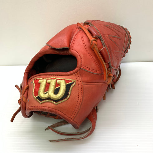 ウィルソン Wilson ウィルソンスタッフ Wilson Staff カスタムオーダー D1型 硬式 大人 一般 投手用 グローブ ピッチャー グラブ 右投げ 中古品 野球 1392
