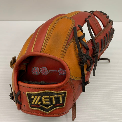 中古品 ゼット ZETT プロステイタス 軟式 内野手用オーダーグローブ 刺繍有り 4220